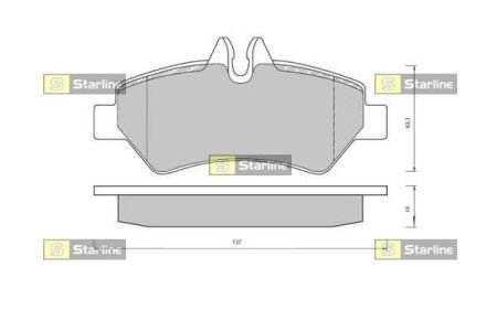 Тормозные колодки дисковые STARLINE BD S423