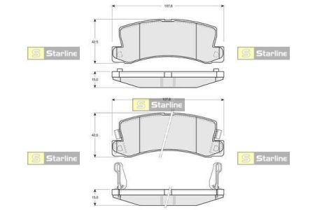 Тормозные колодки дисковые STARLINE BD S425