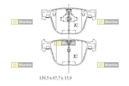 Тормозные колодки дисковые STARLINE BD S439