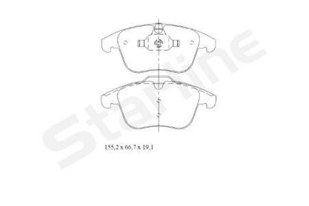 Тормозные колодки. STARLINE BD S447