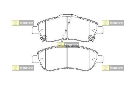 Тормозные колодки дисковые STARLINE BD S455