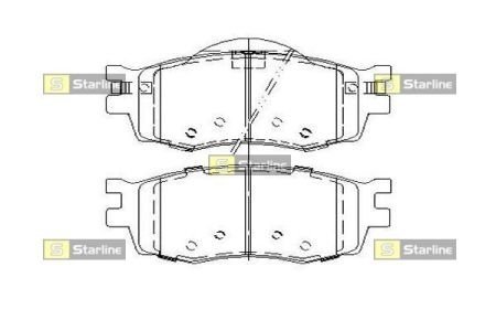 Тормозные колодки дисковые STARLINE BD S457