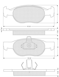 Тормозные колодки дисковые STARLINE BD S823P