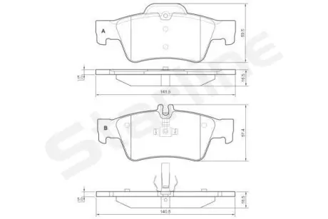 Тормозные колодки дисковые STARLINE BD S827P