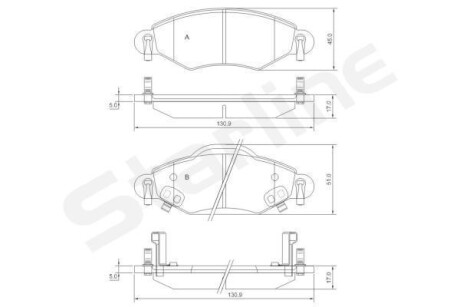 Гальмівні колодки. STARLINE BD S828P