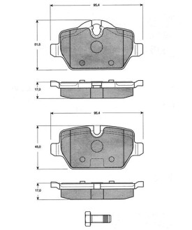 Гальмівні колодки дискові STARLINE BD S835P (фото 1)