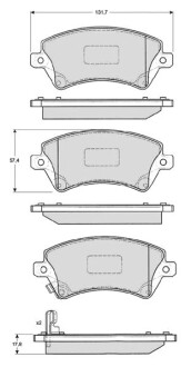 Тормозные колодки дисковые STARLINE BD S838P