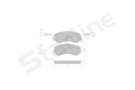 Тормозные колодки. STARLINE BD S848P