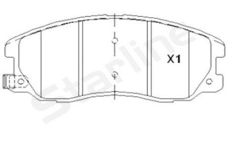 Тормозные колодки дисковые STARLINE BD S852P