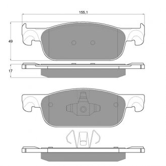 Тормозные колодки дисковые STARLINE BD S973