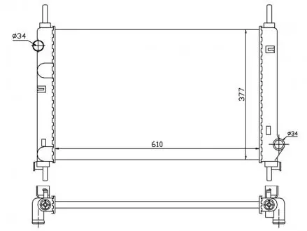 Радіатор охолодження STARLINE FDA2165