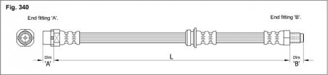 Тормозной шланг STARLINE HA ST.1002