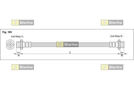 Тормозной шланг STARLINE HA ST.1061