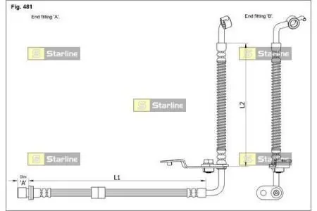 Гальмівний шланг STARLINE HA ST.1089