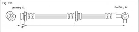 Тормозной шланг STARLINE HA ST.1207