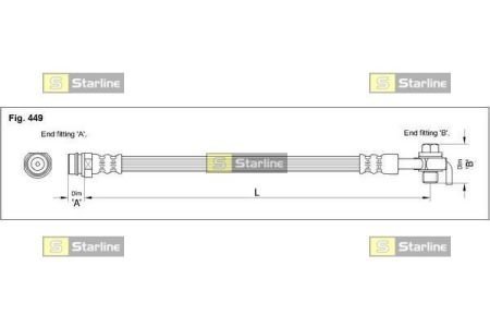 Тормозной шланг STARLINE HA ST.1230