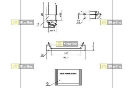 Подшипник колесный STARLINE LO 00740