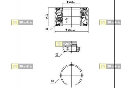 Подшипник колесный STARLINE LO 01410