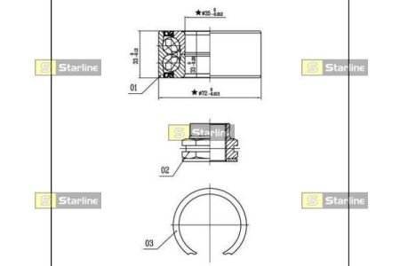 Підшипник колісний STARLINE LO 01438