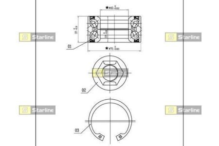 Подшипник колесный STARLINE LO 01480