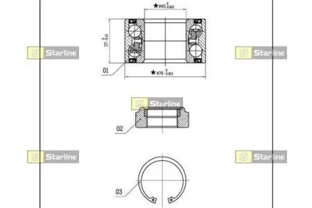 Подшипник колесный STARLINE LO 03432