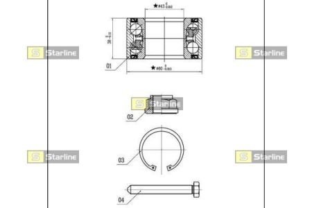 Подшипник колесный STARLINE LO 03450