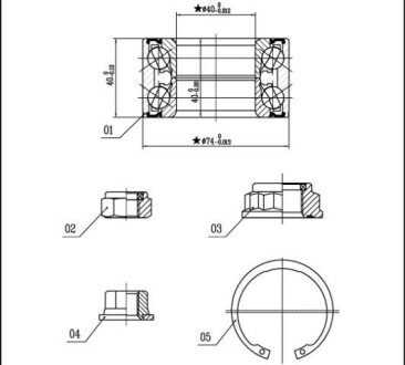 Подшипник колесный OCTAVIA I STARLINE LO 03455