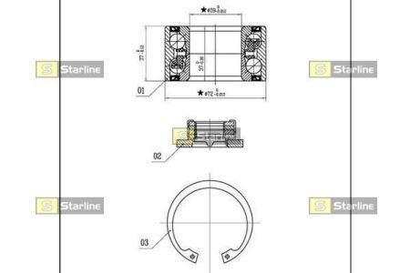 Подшипник колесный STARLINE LO 03530