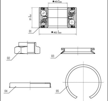 Подшипник колесный STARLINE LO 03556