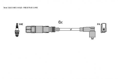 Комплект кабелiв запалювання STARLINE ZK 0532