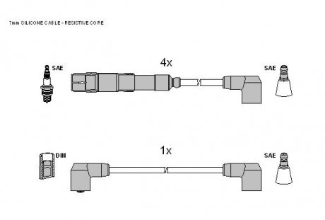 Комплект кабелей зажигания STARLINE ZK 0602