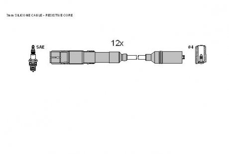 Комплект кабелей зажигания STARLINE ZK 0622