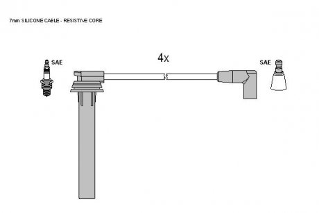 Комплект кабелей зажигания STARLINE ZK 1072