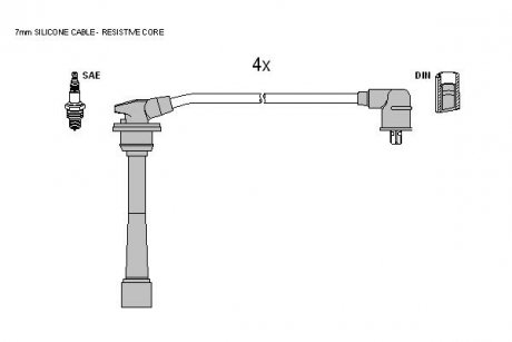 Комплект кабелей зажигания STARLINE ZK 1092