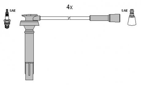 Комплект кабелiв запалювання STARLINE ZK 3012