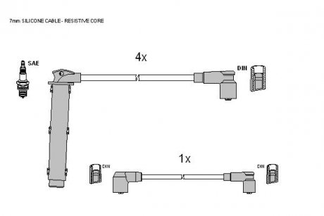 Комплект кабелей зажигания STARLINE ZK 3222