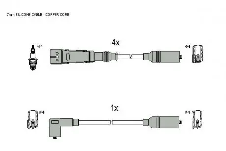 Комплект кабелей зажигания STARLINE ZK 6421