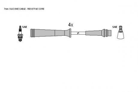 Комплект кабелiв запалювання STARLINE ZK 6994
