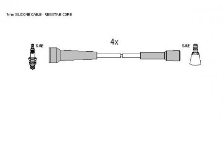 Комплект кабелей зажигания STARLINE ZK 7004