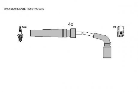 Комплект кабелів запалювання STARLINE ZK 7022