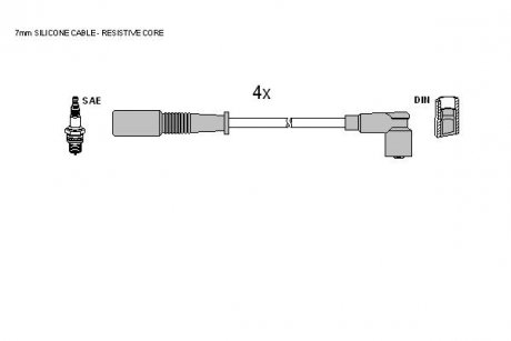 Комплект кабелей зажигания STARLINE ZK 7134