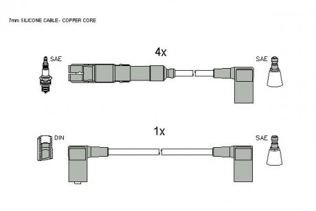 Комплект кабелей зажигания STARLINE ZK 7311 (фото 1)