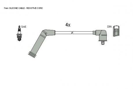 Комплект кабелей зажигания STARLINE ZK 7384