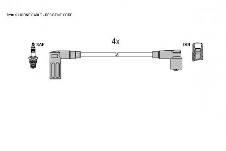 Комплект кабелей зажигания STARLINE ZK 7764