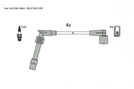 Комплект кабелей зажигания STARLINE ZK 8532