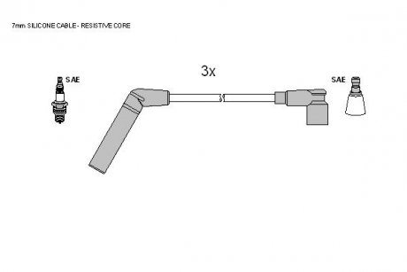 Комплект кабелей зажигания STARLINE ZK 8832