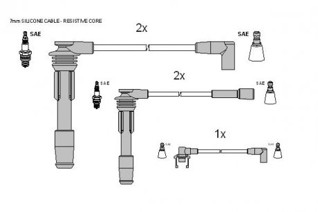 Комплект кабелiв запалювання STARLINE ZK 8914