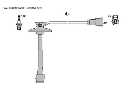 Комплект кабелiв запалювання STARLINE ZK 9188