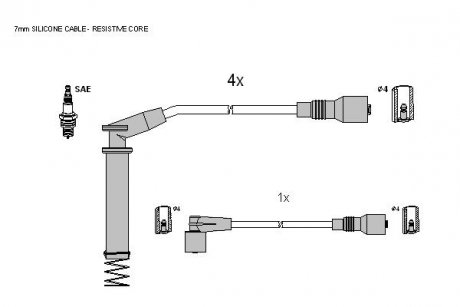 Комплект кабелей зажигания STARLINE ZK 9202