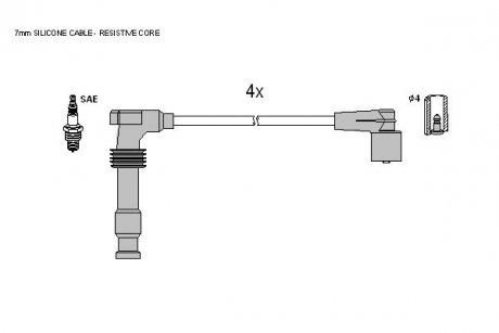 Комплект кабелей зажигания STARLINE ZK 9792